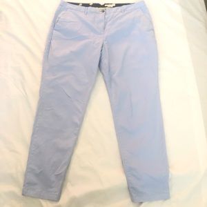 Boden Blue Cotton Twill Pants 16 R Straight Leg